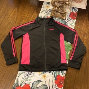 Girls Adidas Light Weight Zip Up Jacket